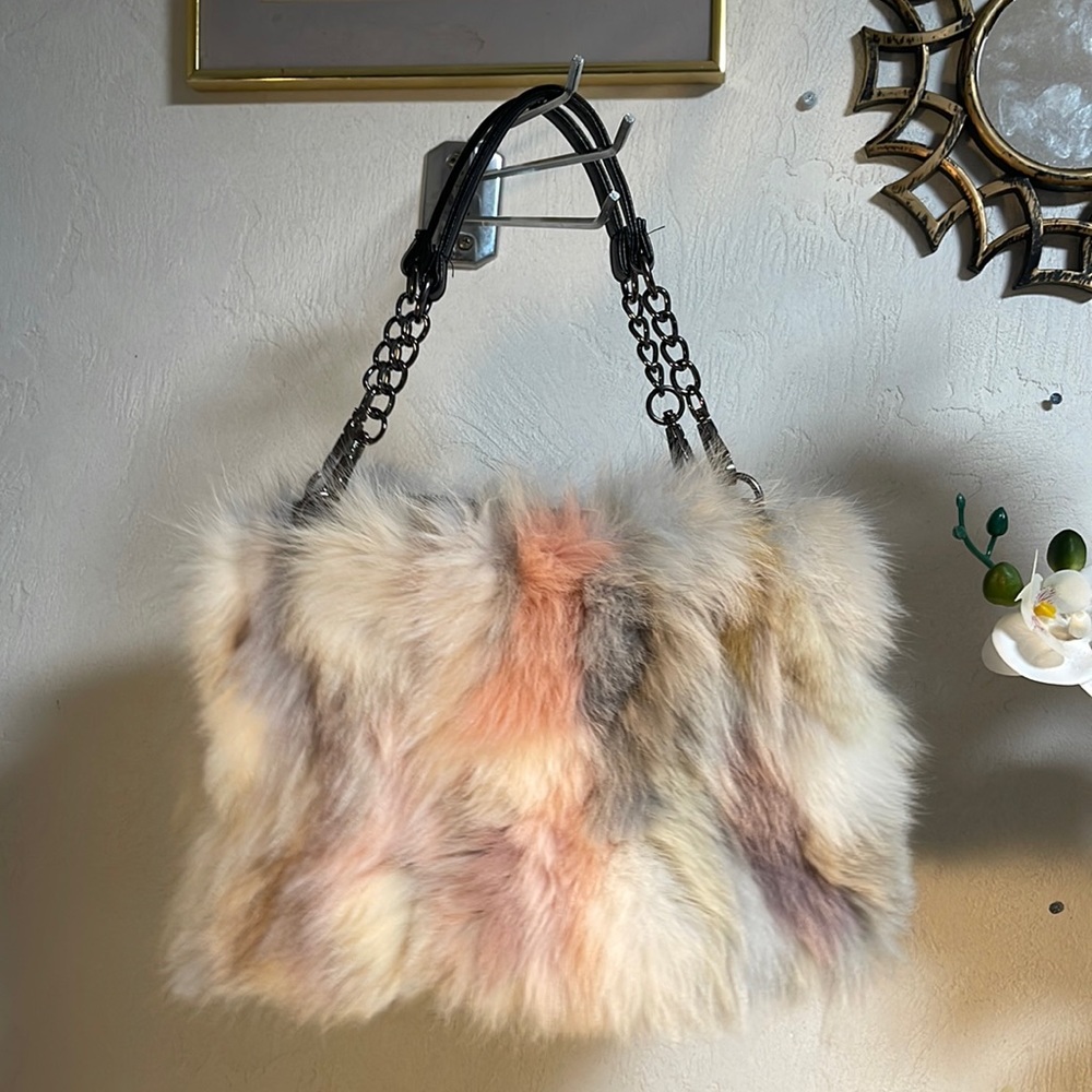 Fox fur purse